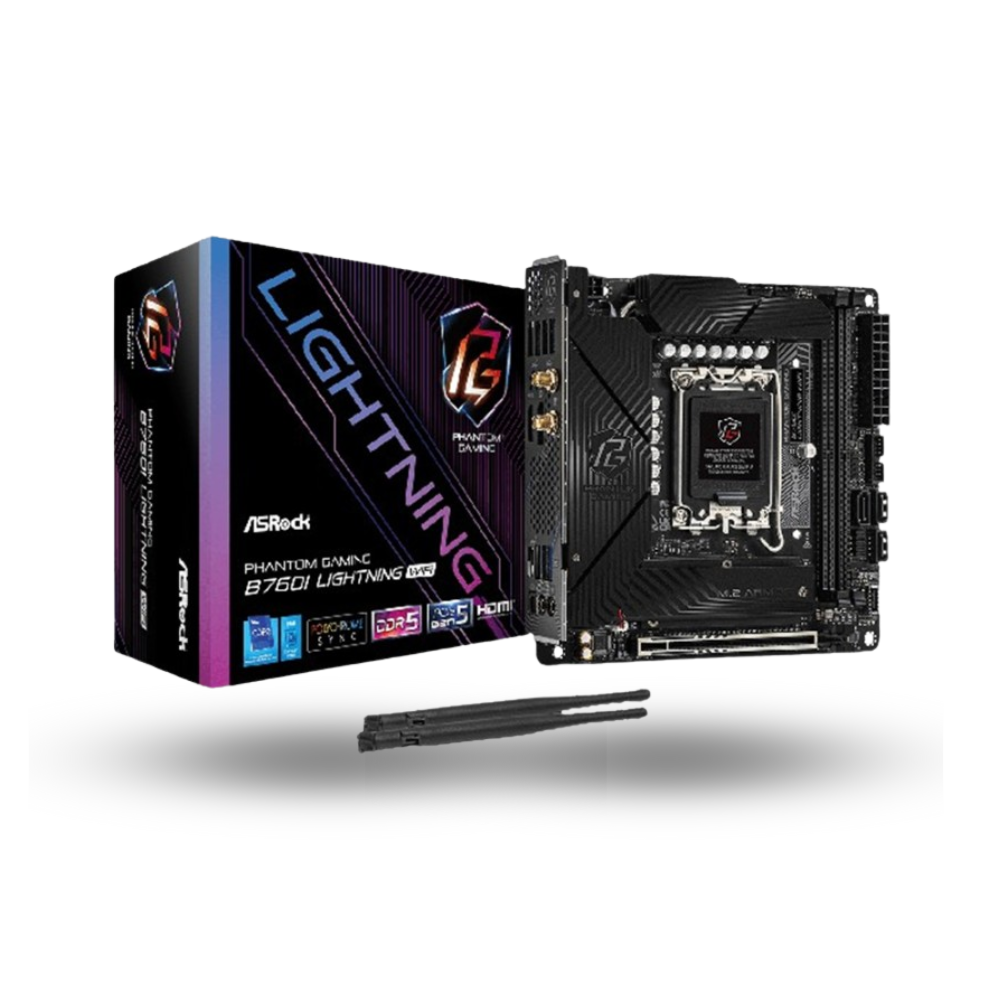 ASRock Phantom Gaming B760I Lightning WIFI (LGA1700, B760, DDR5, USB3.2 Type-C, SATA3)