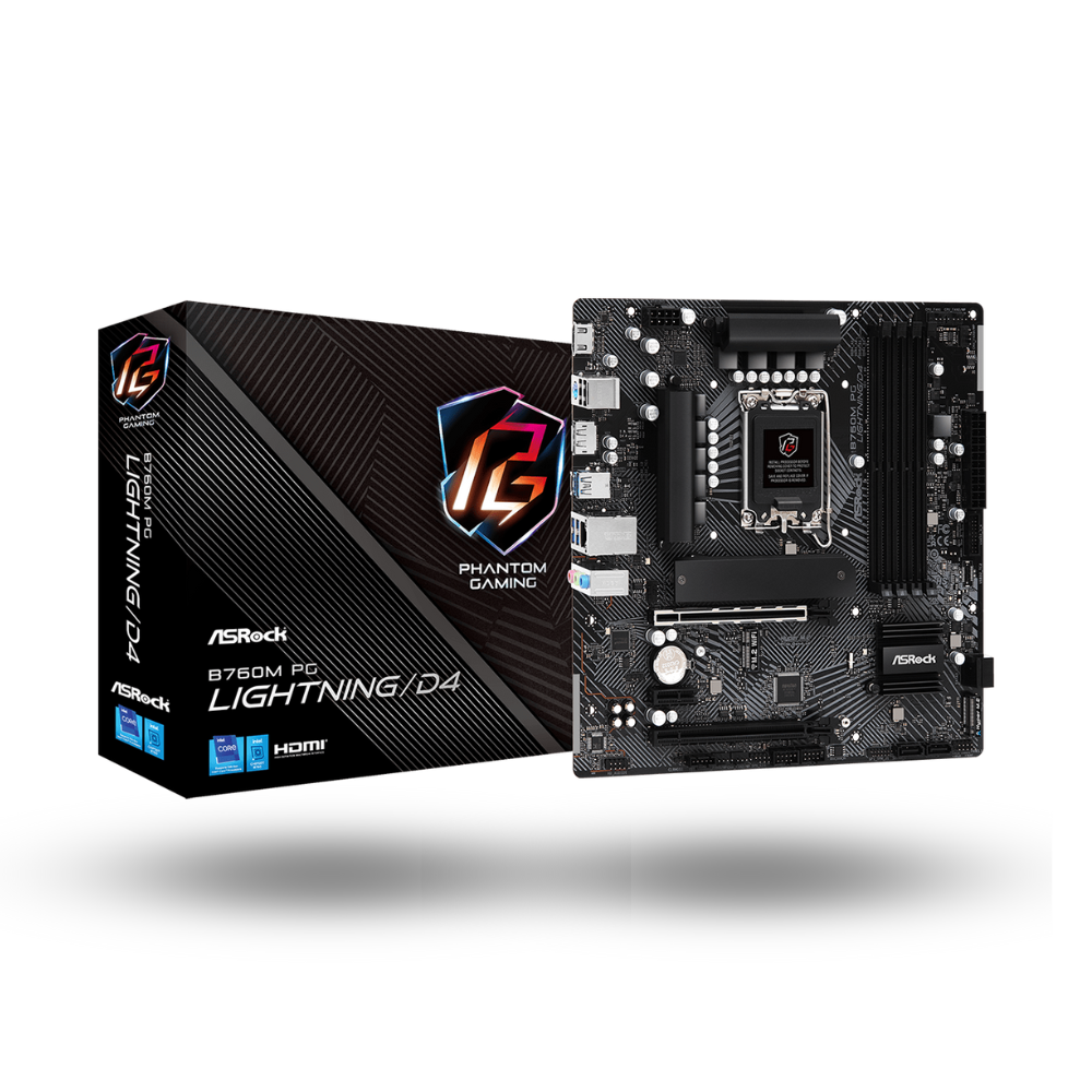 ASRock B760M PG Lightning/D4 (LGA1700, B760, DDR4, USB3.2, SATA3)