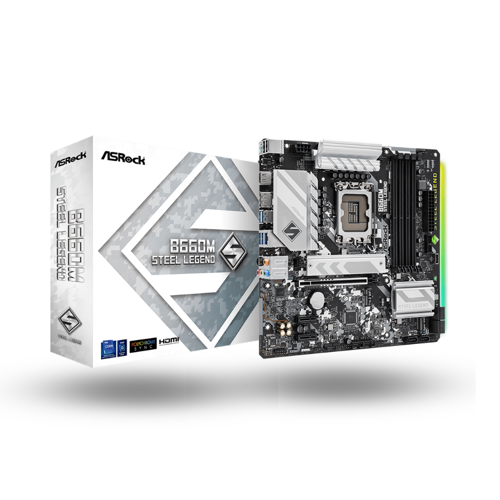 ASRock B660M Steel Legend (LGA1700, B660, DDR4, USB3.2 Type-C, SATA3)