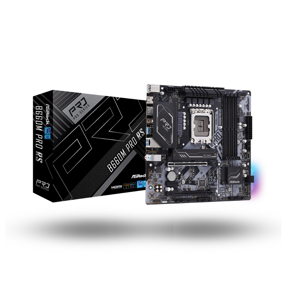 ASRock B660M Pro RS (LGA1700, B660, DDR4, USB3.2 Type-C, SATA3)