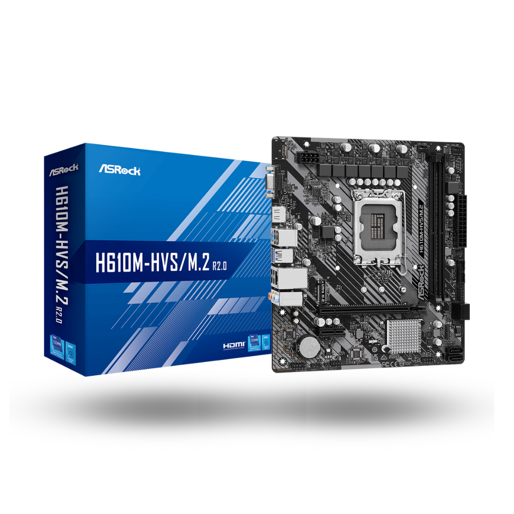 ASRock H610M-HVS/M.2 R2.0 (LGA1700, H610, DDR4, USB3.2, SATA3)
