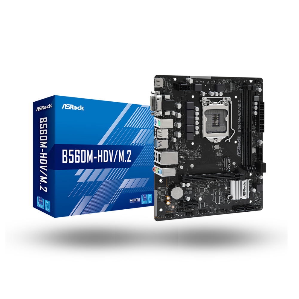ASRock B560M-HDV/M.2 (LGA1200, B560, DDR4, USB3.2, SATA3)