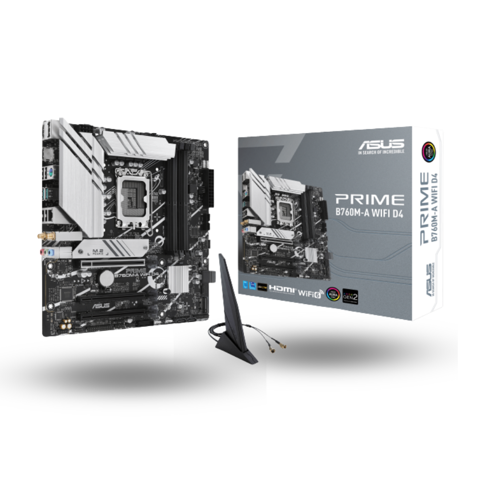 Asus PRIME B760M-A WIFI D4 (LGA1700, B760, DDR4, USB3.2 Type-C, SATA3)