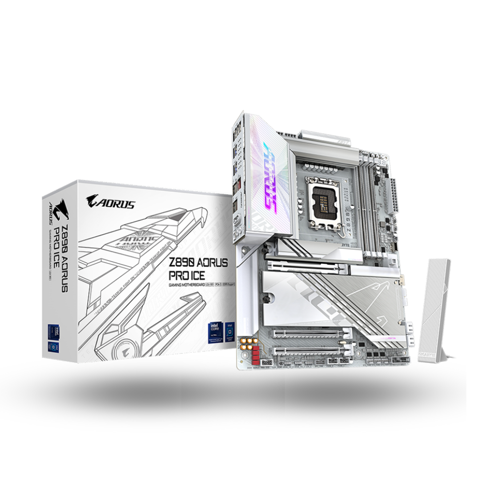 Gigabyte Z890 Aorus PRO ICE (LGA1851, Z890, DDR5, USB3.2 Gen2x2 Type-C, SATA3)
