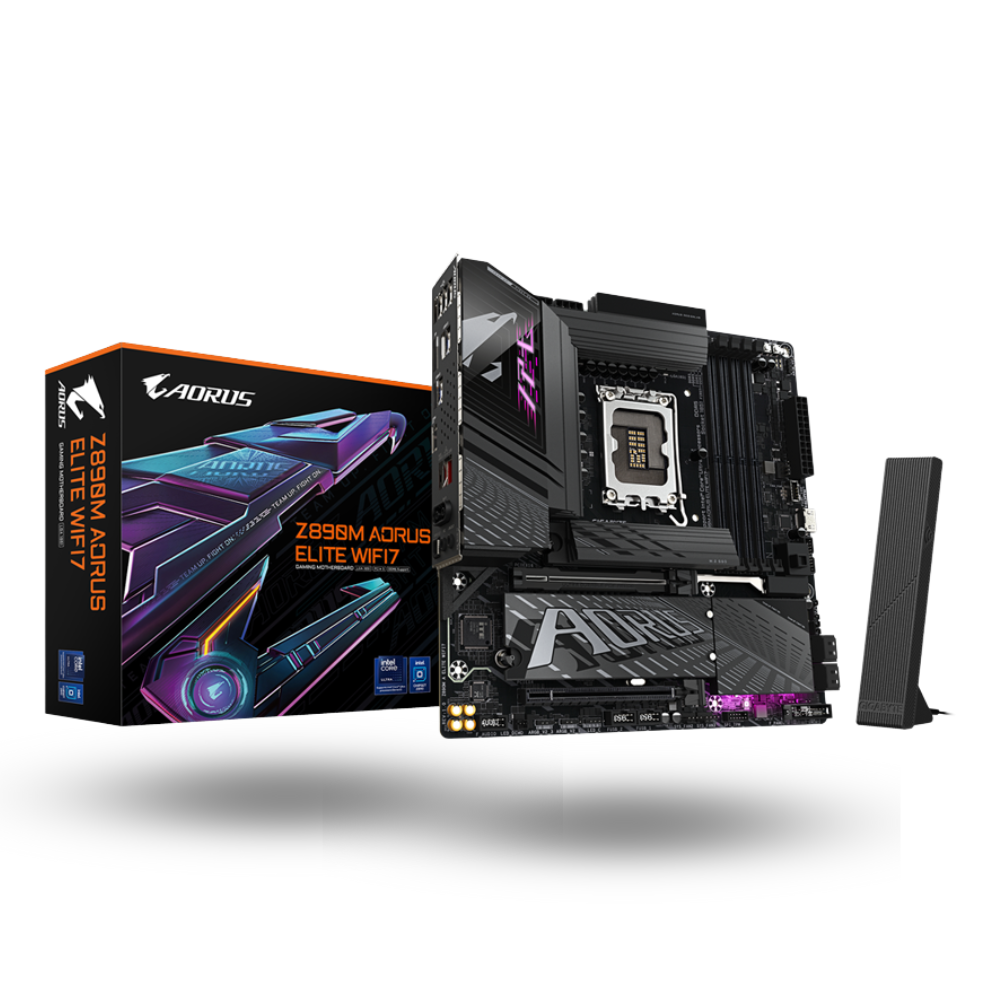 Gigabyte Z890M Aorus Elite WIFI7 (LGA1851, Z890, DDR5, USB3.2 Gen2x2 Type-C, SATA3)