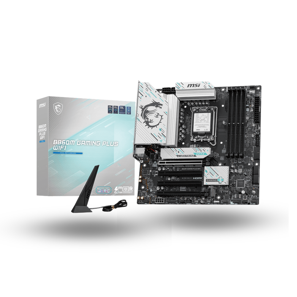 MSI B860M GAMING PLUS WIFI (LGA1851, B860, DDR5, USB3.2 Gen2 Type-C, SATA3)