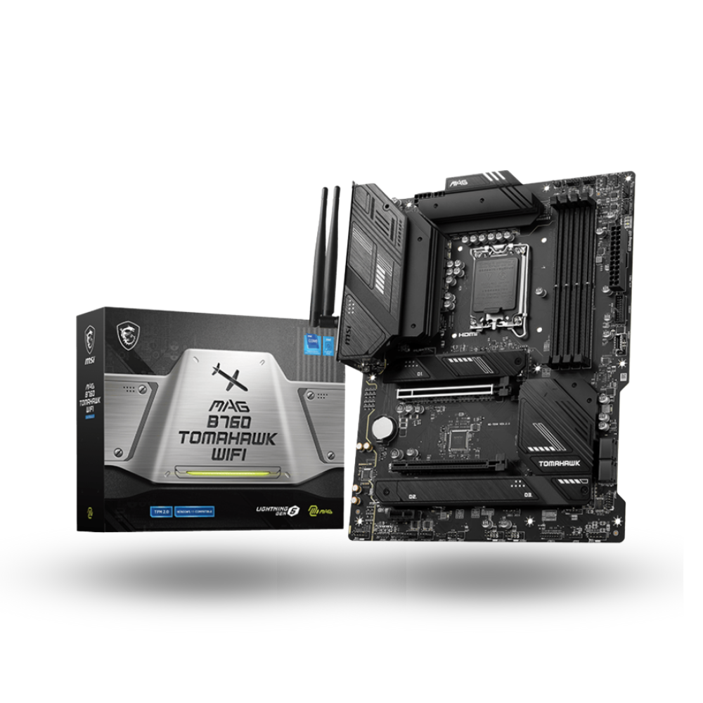 MSI MAG B760 Tomahawk WIFI (LGA1700, B760, DDR5, USB3.2 Type-C, SATA3)