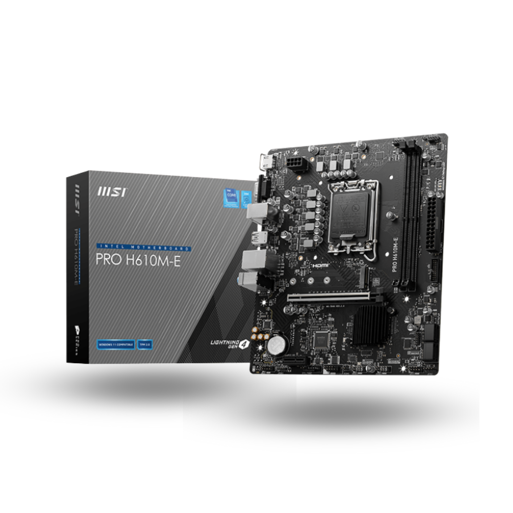 MSI PRO H610M-E (LGA1700, H610, DDR5, USB3.2, SATA3)