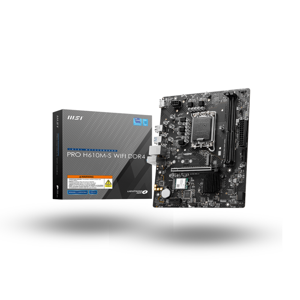 MSI PRO H610M-S WIFI DDR4 (LGA1700, H610, DDR4, USB3.2, SATA3)