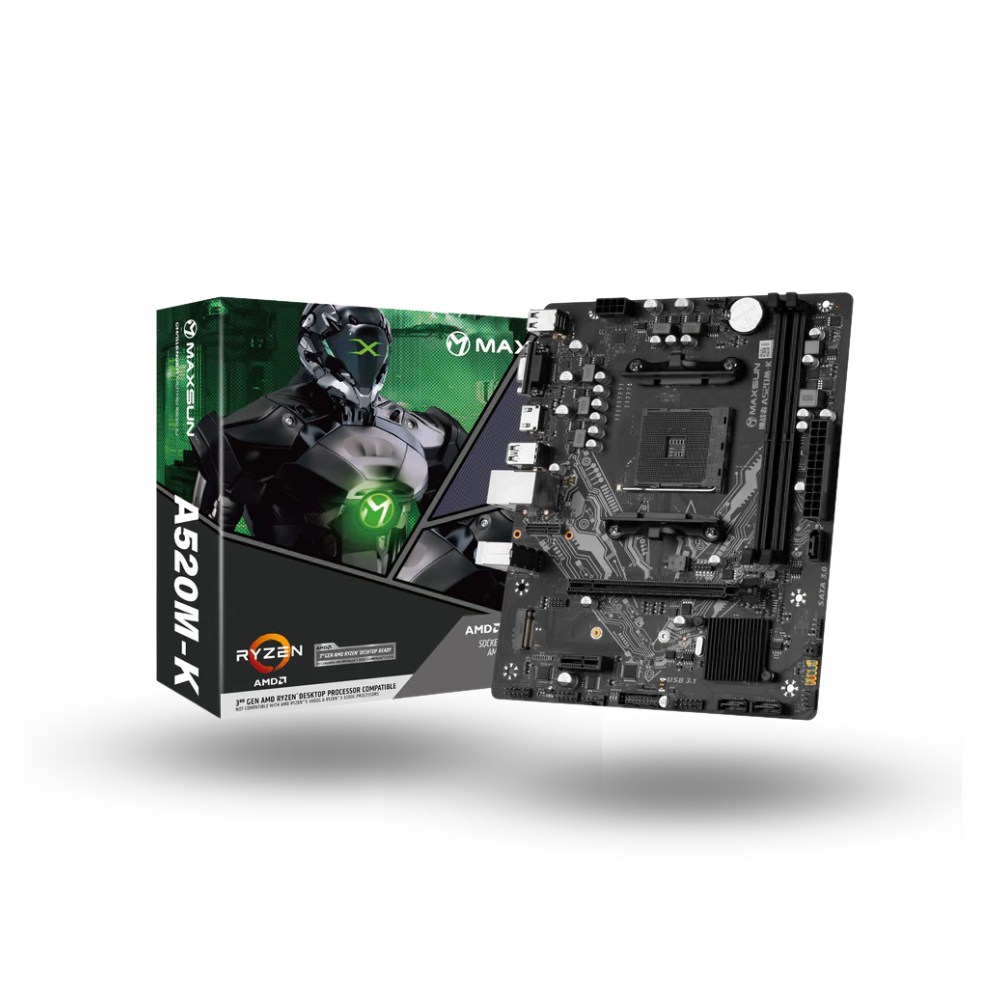 MAXSUN Challenger A520M-K (AM4, A520, DDR4, USB 3.2, SATA3)