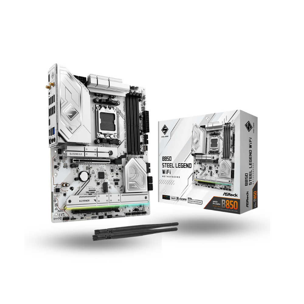 ASRock B850 Steel Legend WIFI (AM5, AMD B850, DDR5, USB3.2 Type-C, SATA3)