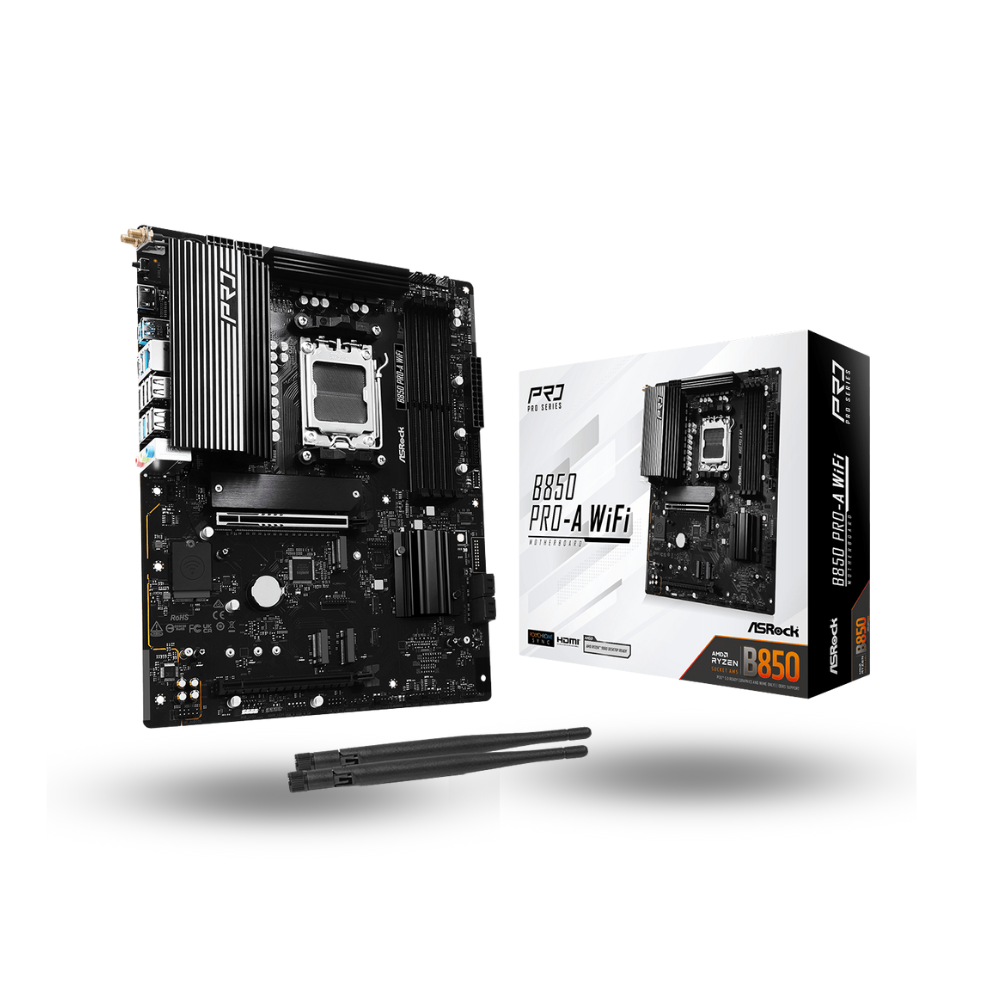 ASRock B850 Pro-A WIFI (AM5, AMD B850, DDR5, USB3.2 Type-C, SATA3)