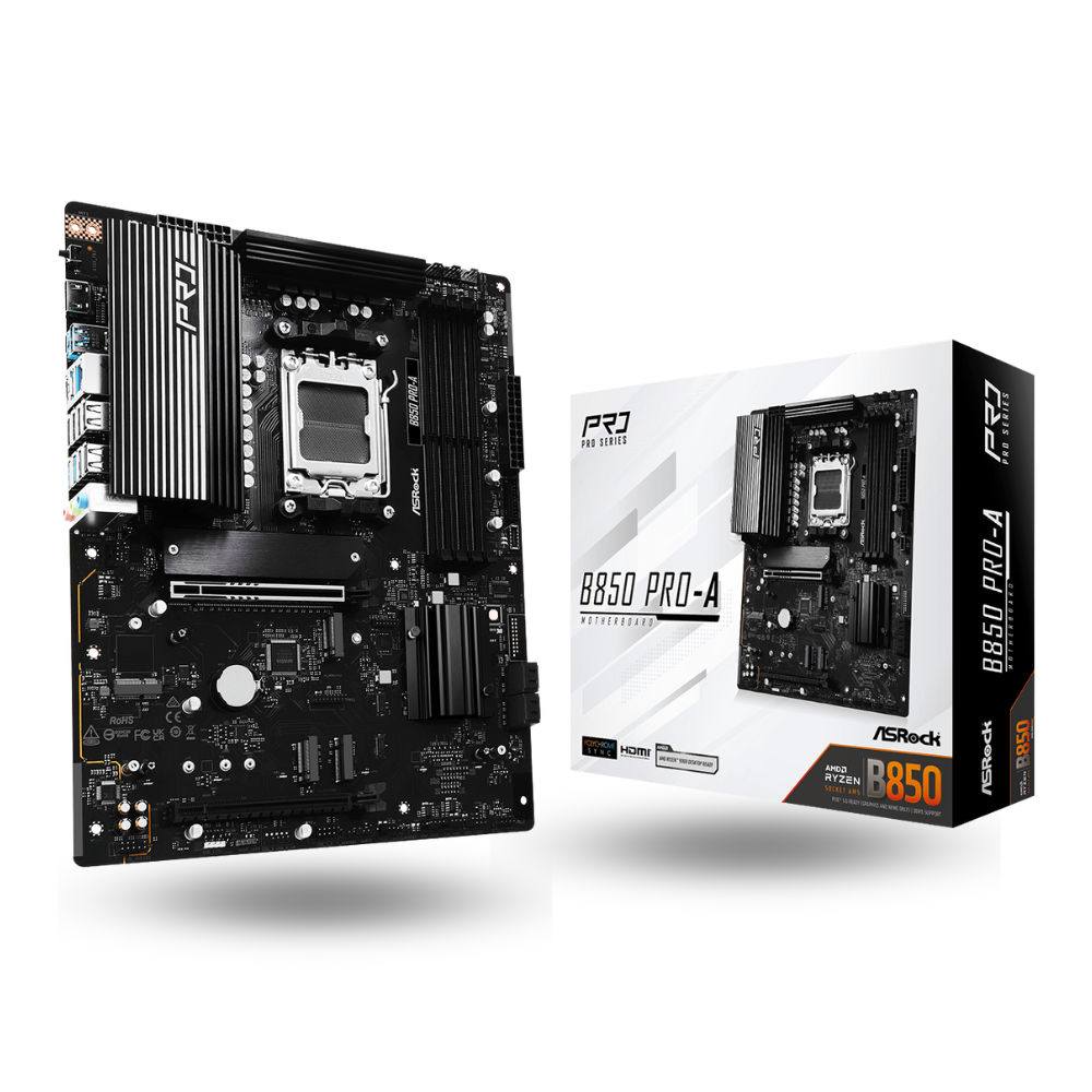 ASRock B850 Pro-A (AM5, AMD B850, DDR5, USB3.2 Type-C, SATA3)