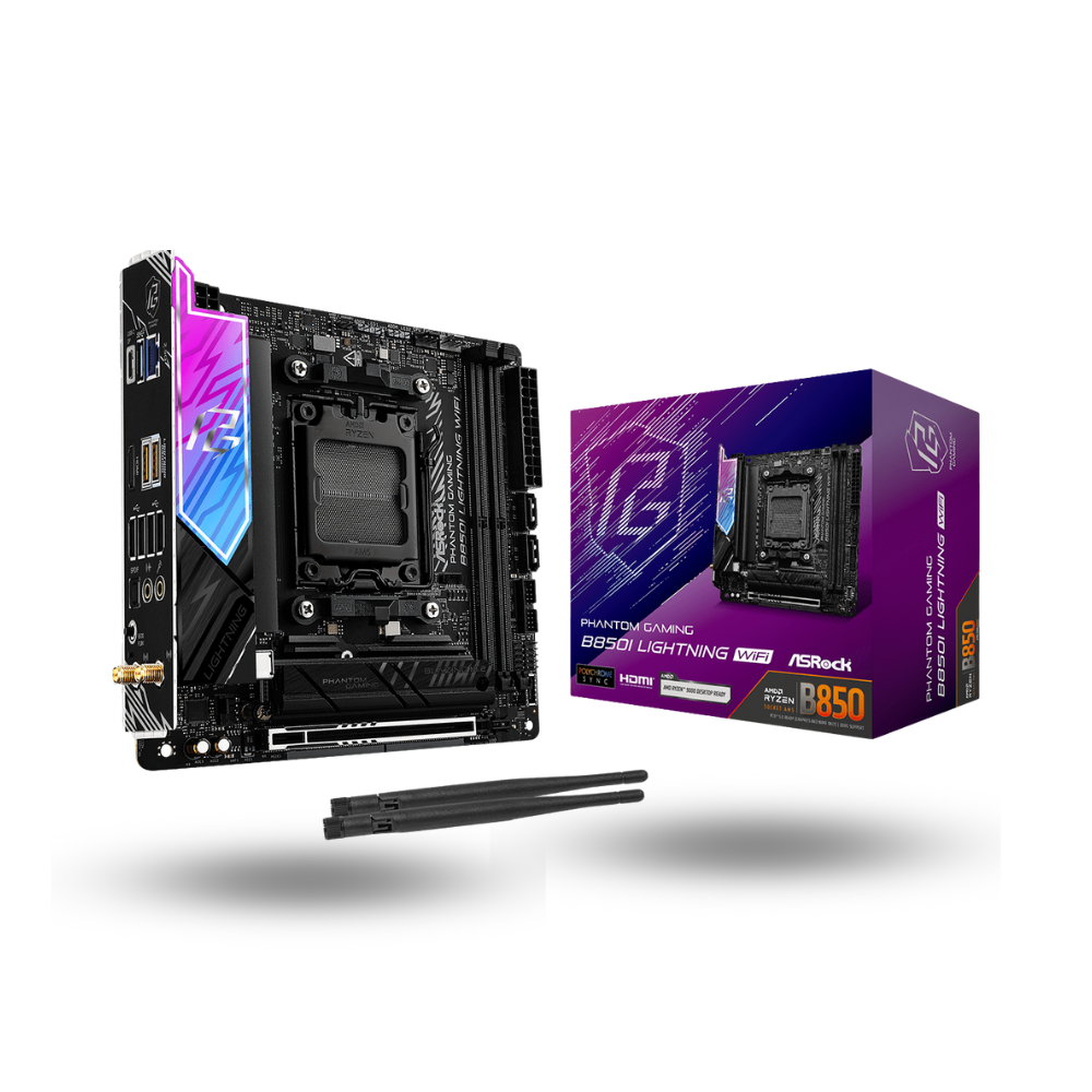 ASRock B850I Lightning WIFI (AM5, AMD B850, DDR5, USB3.2 Type-C, SATA3)