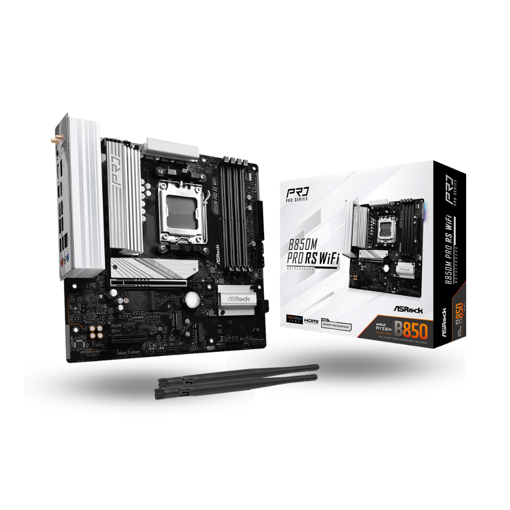 ASRock B850M PRO RS WIFI (AM5, AMD B850, DDR5, USB3.2 Type-C, SATA3)