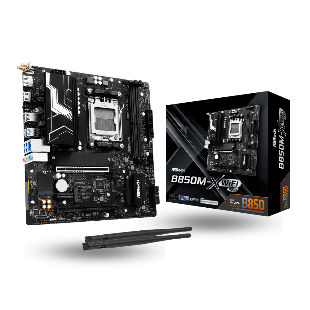 ASRock B850M-X WIFI R2.0 (AM5, AMD B850, DDR5, USB3.2 Type-C, SATA3)