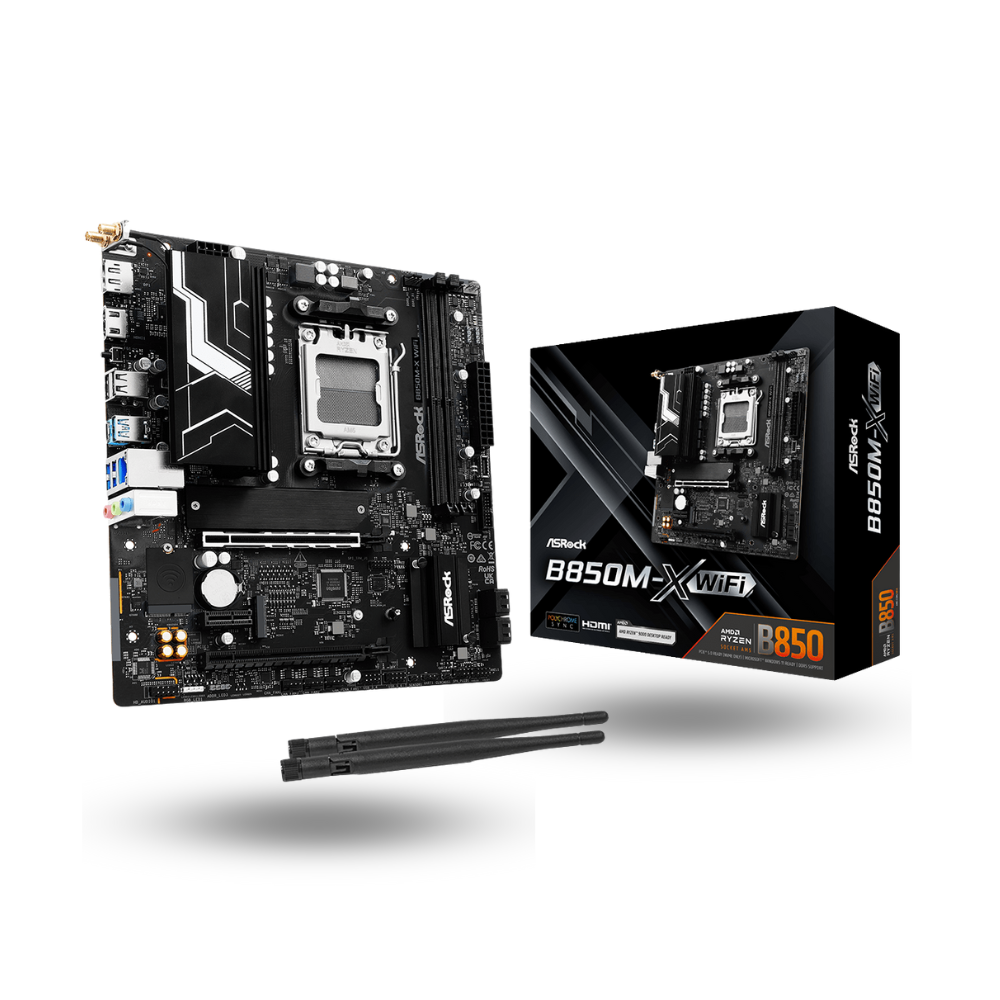 ASRock B850M-X WIFI (AM5, AMD B850, DDR5, USB3.2 Type-C, SATA3)