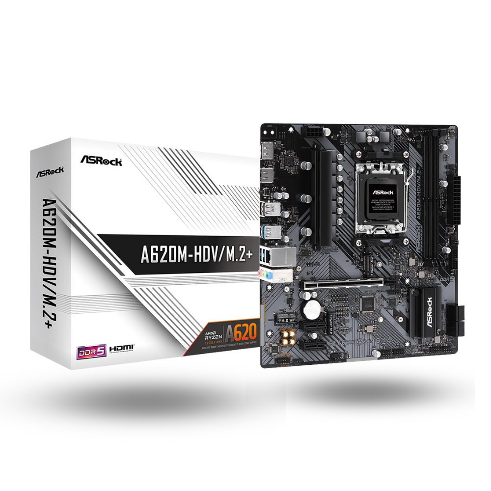 ASRock A620M-HDV/M.2+ (AM5, AMD A620, DDR5, USB3.2, SATA3)