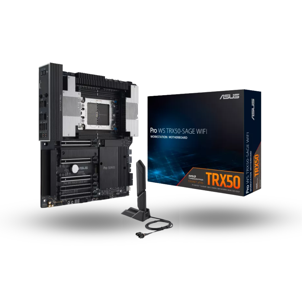Asus Pro WS TRX50-SAGE WIFI (sTR5, AMD TRX50, DDR5, USB3.2 Gen2 Type-C, SATA3)