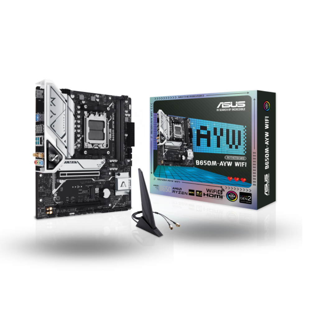 Asus B650M-AYW WIFI (AM5, AMD B650, DDR5, USB3.2 Type-C, SATA3)