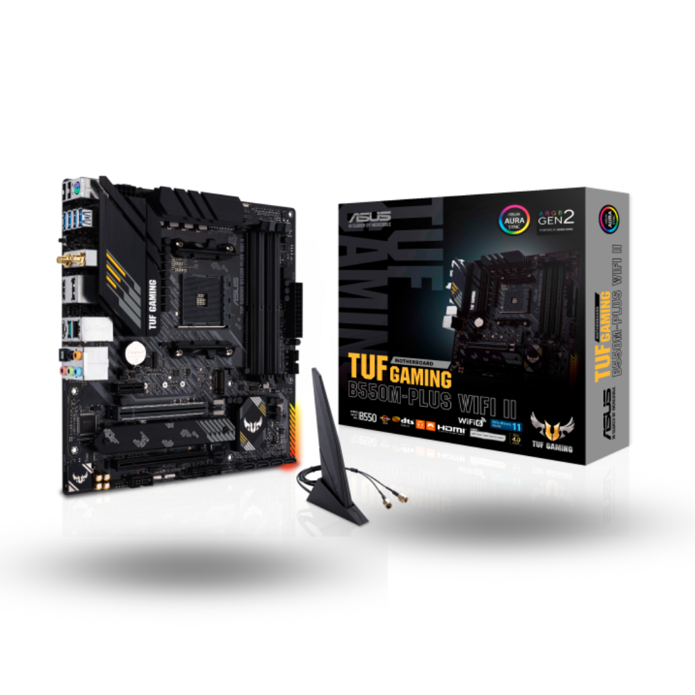 Asus TUF Gaming B550M-PLUS WIFI II (AM4, AMD Promontory B550, DDR4, USB3.2, SATA3)