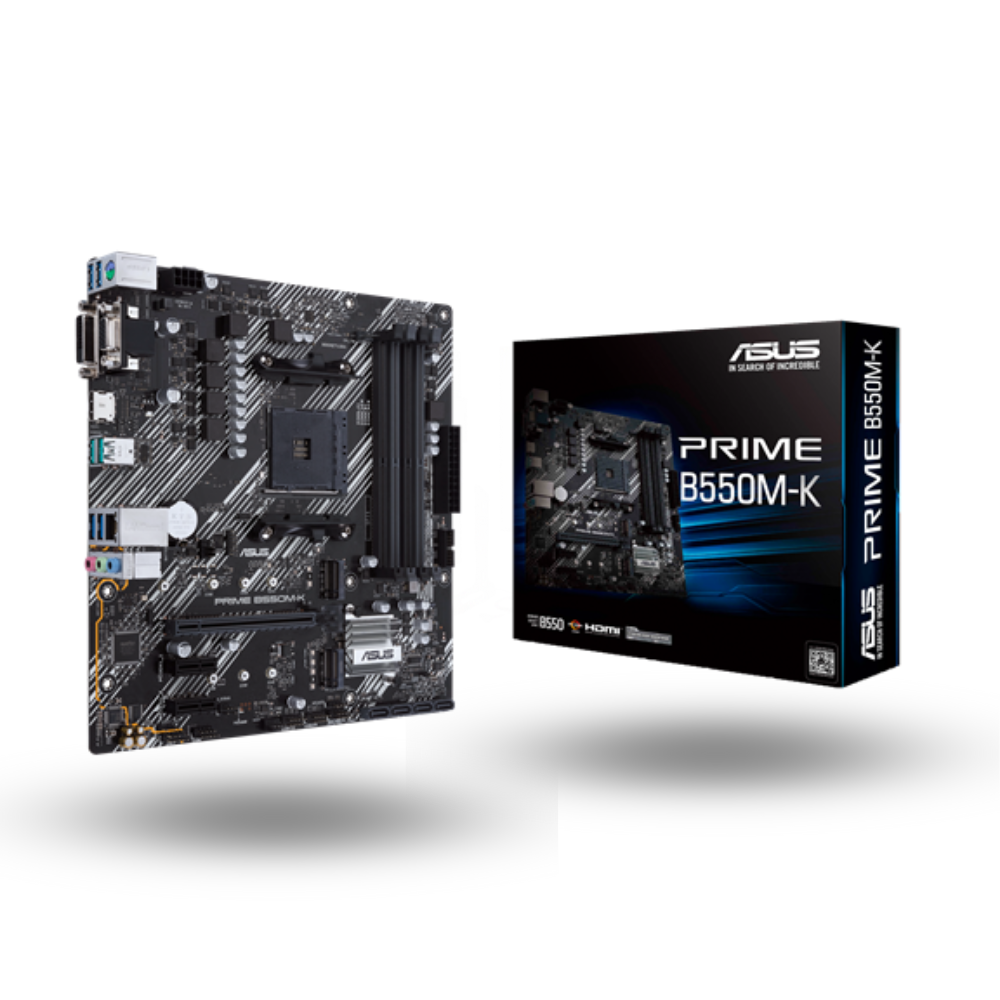 Asus PRIME B550M-K (AM4, AMD Promontory B550, DDR4, USB3.2, SATA3)