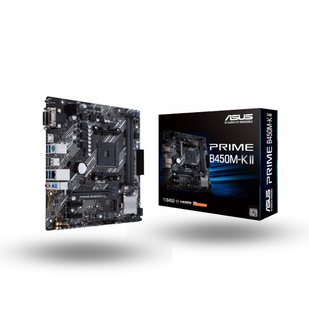 Asus PRIME B450M-K II (AM4, AMD Promontory B450, DDR4, USB3.2, SATA3)