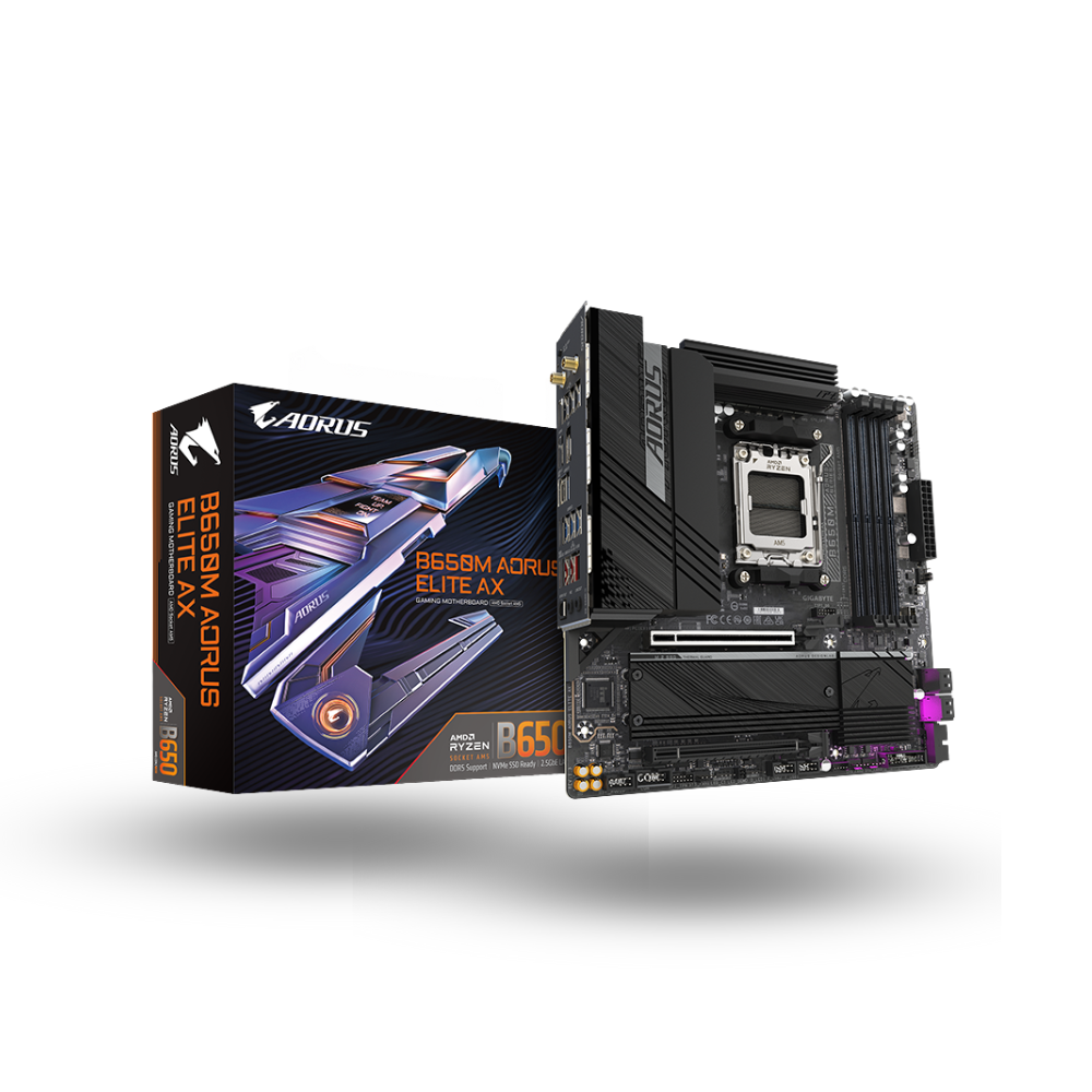 Gigabyte B650M Aorus Elite AX (AM5, AMD B650, DDR5, USB3.2 Type-C, SATA3)