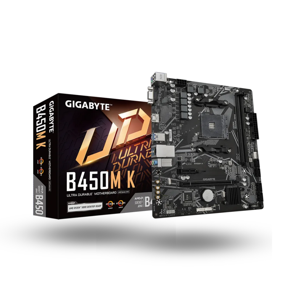 Gigabyte B450M K 2.0 (AM4, AMD Promontory B450, DDR4, USB3.2, SATA3)
