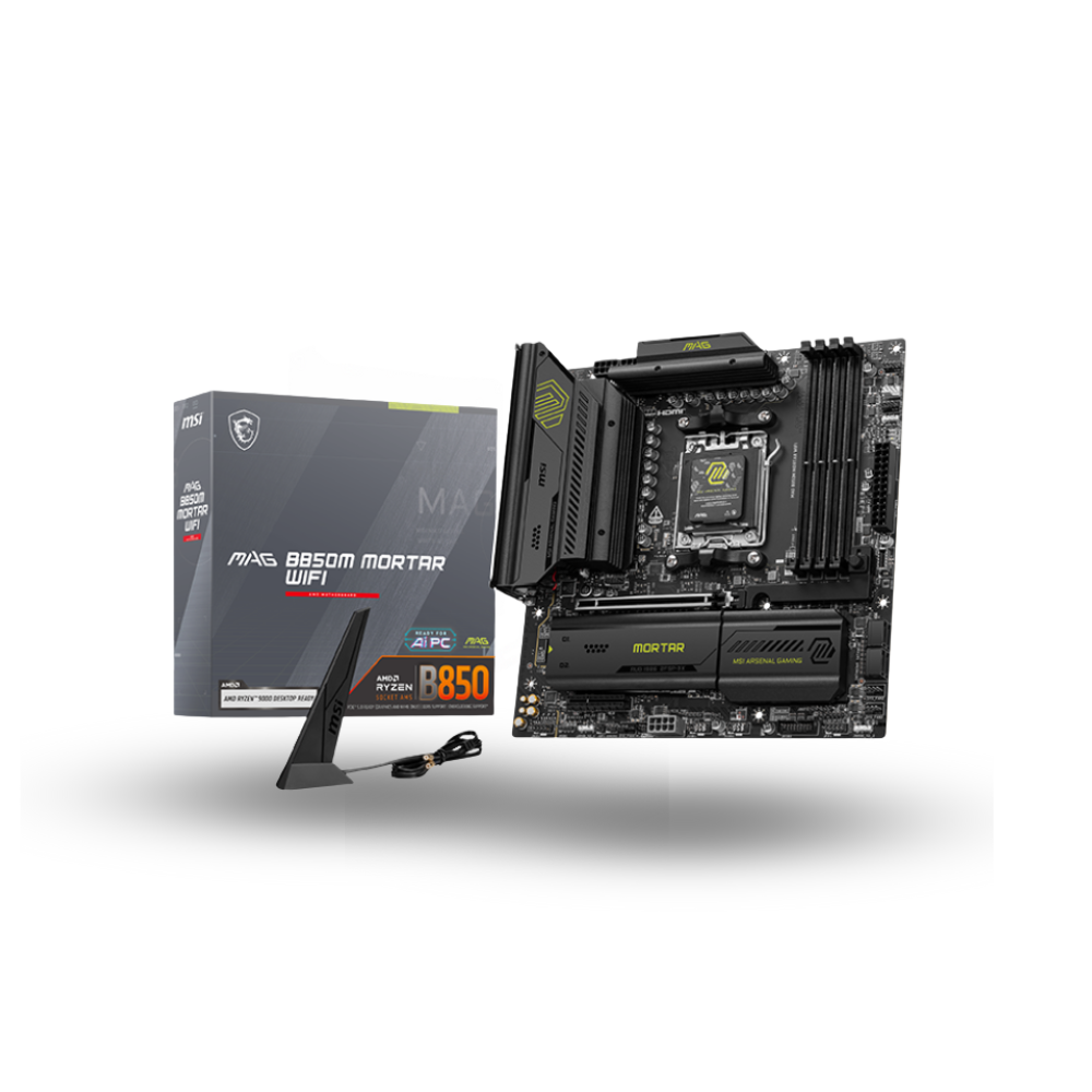 MSI MAG B850M MORTAR WIFI (AM5, AMD B850, DDR5, USB3.2 Type-C, SATA3)