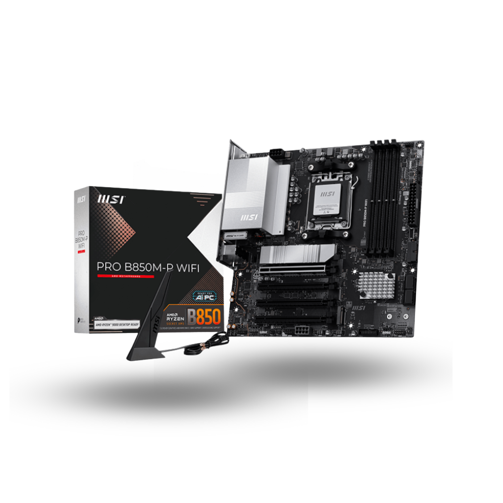 MSI PRO B850M-P WIFI (AM5, AMD B850, DDR5, USB3.2 Type-C, SATA3)