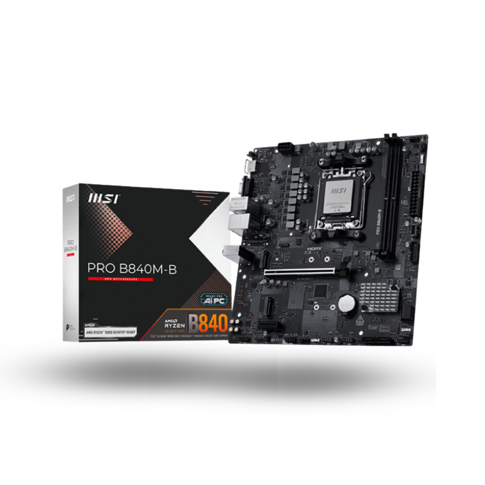 MSI PRO B840M-B (AM5, AMD B840, DDR5, USB3.2 Type-C, SATA3)