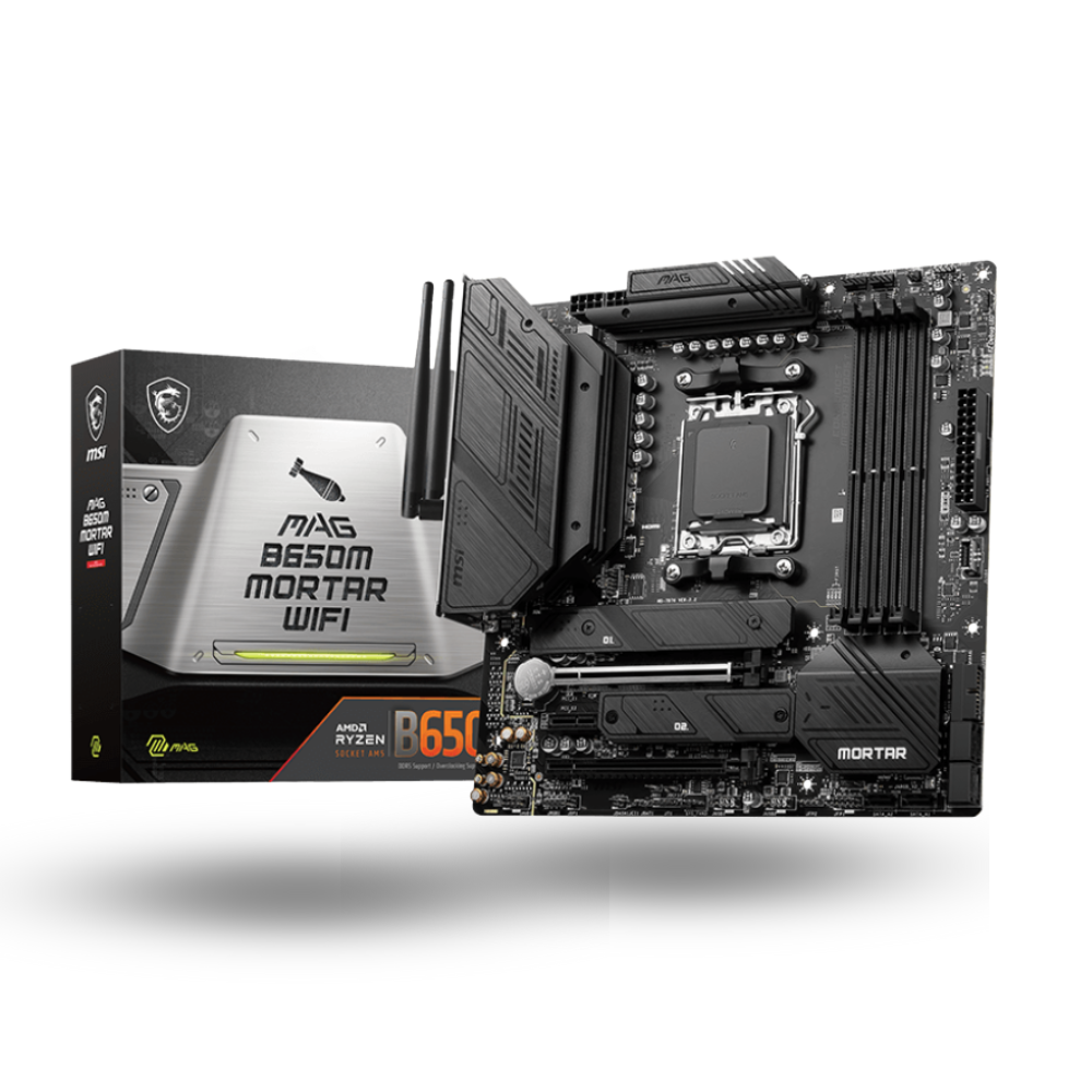 MSI MAG B650M Mortar WIFI (AM5, AMD B650, DDR5, USB3.2 Type-C, SATA3)