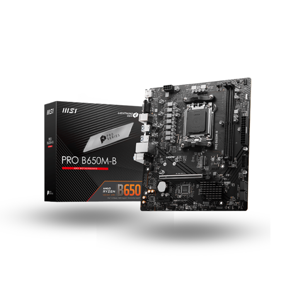 MSI PRO B650M-B (AM5, AMD B650, DDR5, USB3.2, SATA3)