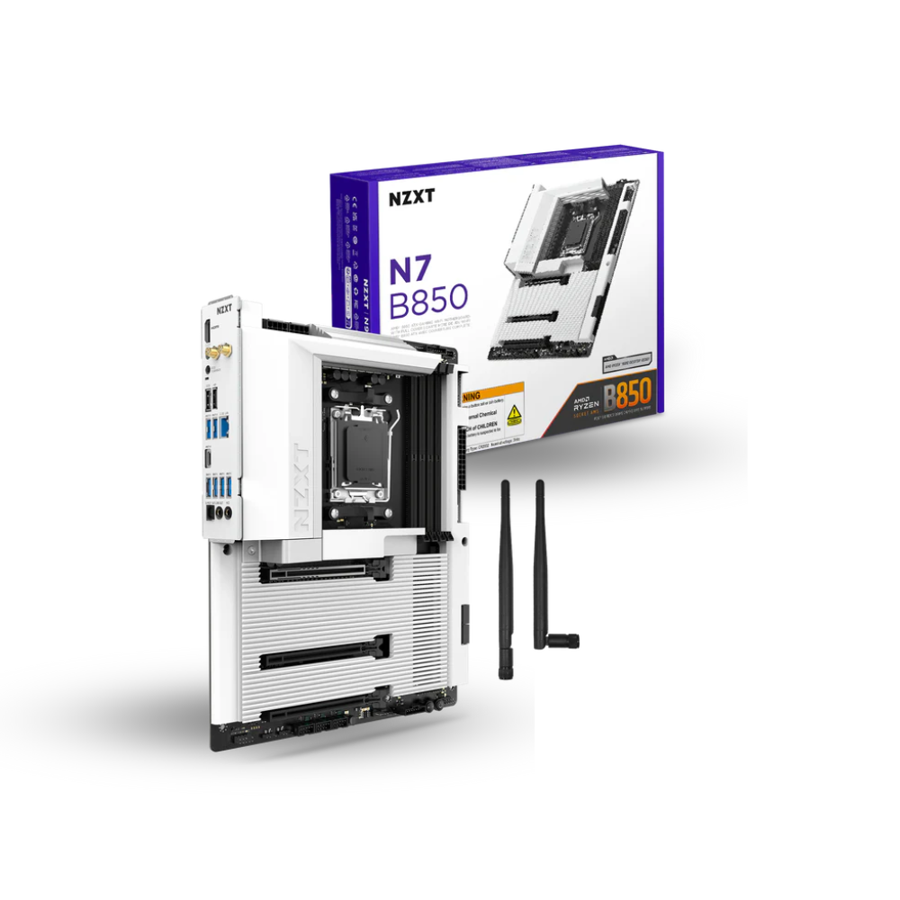 NZXT N7 B850 White (AM5, AMD B850, DDR5, USB3.2 Type-C, SATA3)