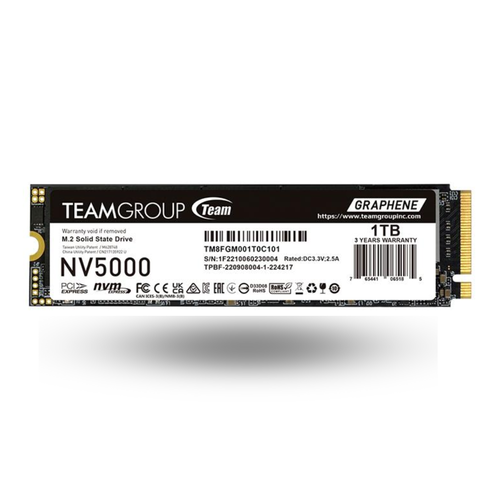 Team NV5000 1TB M.2 PCIe Gen4 x4 - TM8FGM001T0C101 - R 4500MB/s & W 1900MB/s