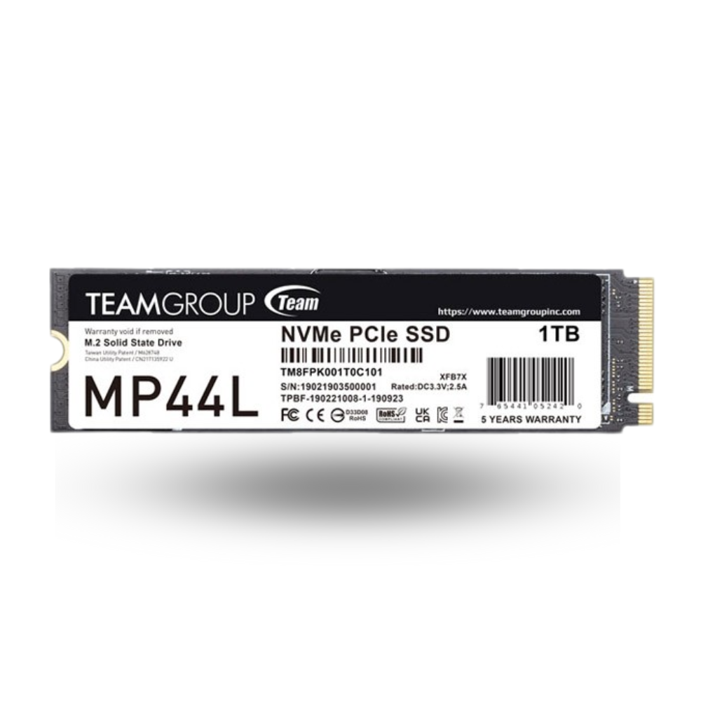 Team MP44L 1TB M.2 PCIe 4.0 x4 - TM8FPK001T0C101 - R 5000MB/s & W 4500MB/s