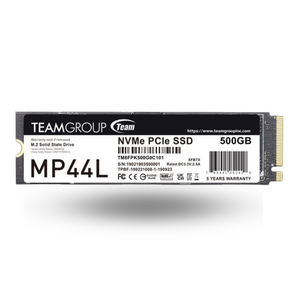 Team MP44L 500GB M.2 PCIe 4.0 x4 - TM8FPK500G0C101 - R 5000MB/s & W 2500MB/s