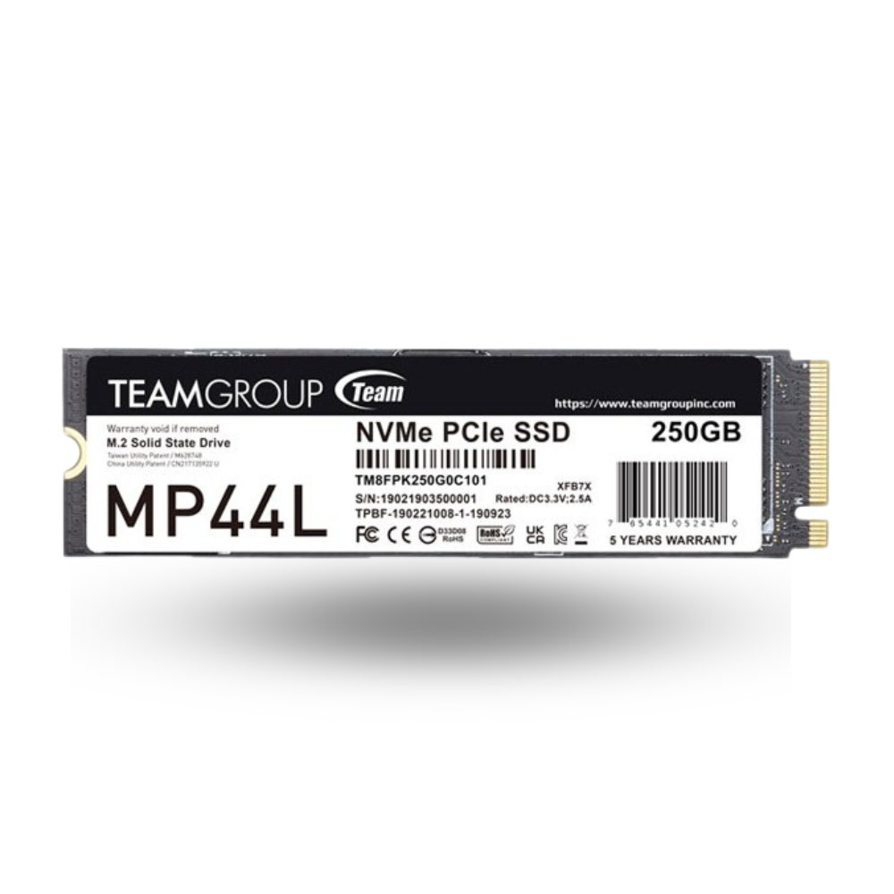 Team MP44L 250GB M.2 PCIe 4.0 x4 - TM8FPK250G0C101 - R 4650MB/s & W 1900MB/s