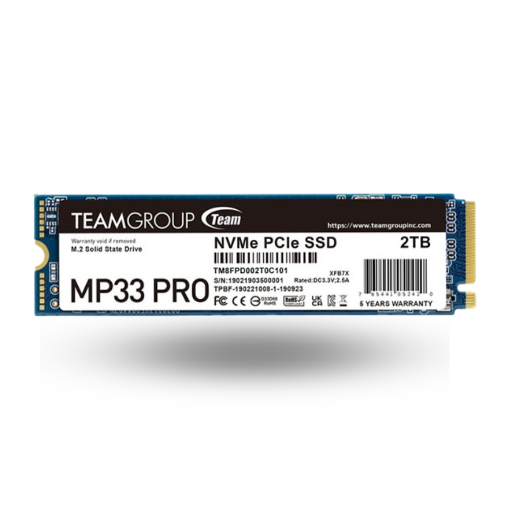 Team MP33 PRO 2TB M.2 PCIe 3.0 x4 - TM8FPD002T0C101 - R 3500MB/s & W 3000MB/s