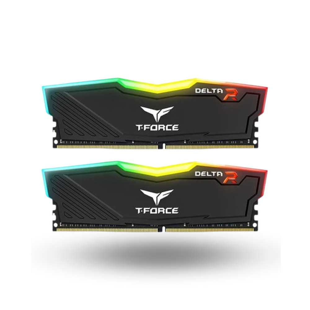 Team T-Force Delta RGB Black DDR4 PC25600 3200MHz 16GB (2x8GB) 16-18-18-38 - TF3D416G3200HC16CDC01