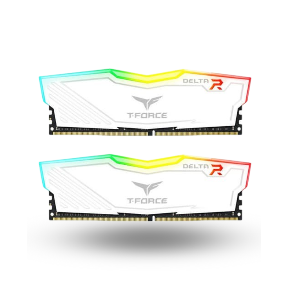 Team T-Force Delta RGB White DDR4 PC28800 3600MHz 16GB (2x8GB) 18-22-22-42 - TF4D416G3600HC18JDC01