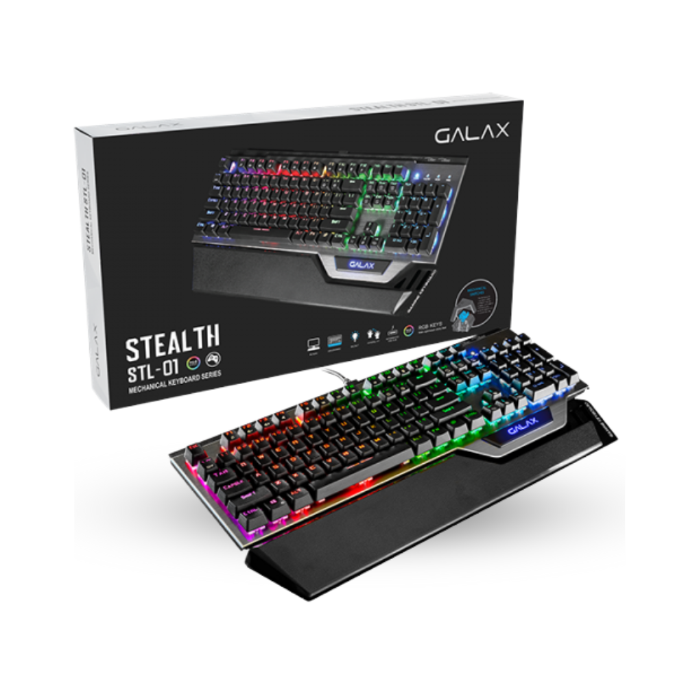 GALAX STEALTH STL-01 Blue Switch - Wired Mechanical RGB Gaming Keyboard