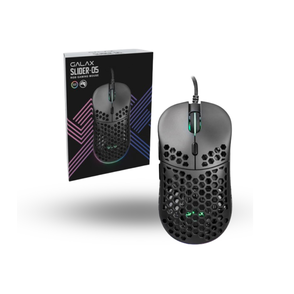 GALAX SLIDER-05 Ergonomic Gaming Mouse RGB with Honeycomb Shell Design