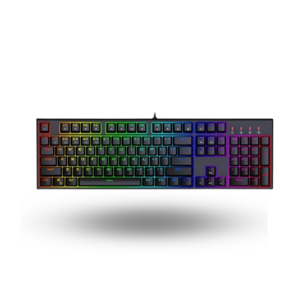 1STPLAYER DK5.0 BLACK - Gaming Mechanical Keyboard 104 Keys (Blue Switch) - RGB Backlit - Dust & Waterproof
