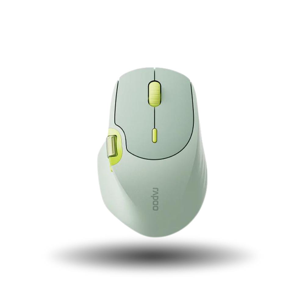 Rapoo MT560 Multi-mode Wireless Ergonomic Optical Mouse - Mint Green