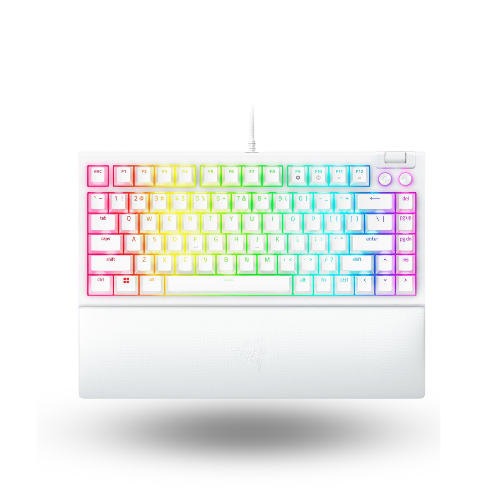 Razer BlackWidow V4 75% - Compact Mechanical Gaming Keyboard - White