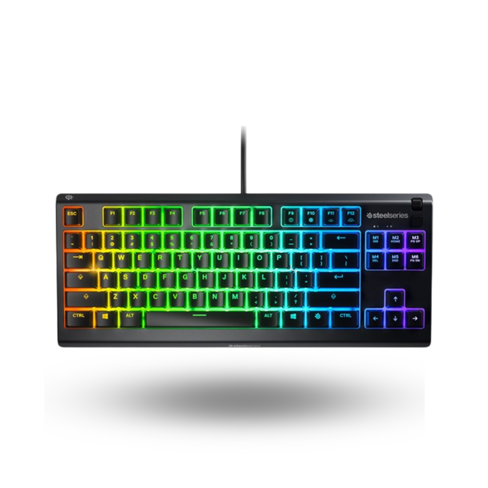 SteelSeries Apex 3 TKL Water Resistant Quiet Tenkeyless Keyboard - Black