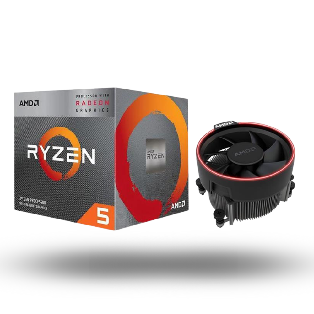 AMD Ryzen 5 3400G 3.7Ghz Up To 4.2Ghz Cache 4MB 65W AM4 [Box] - 4 Core - YD3400C5FHSBX - with AMD Wraith Spire Cooler