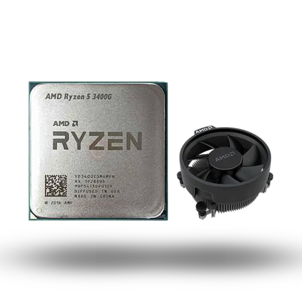 AMD Ryzen 5 3400G 3.7GHz Up To 4.2GHz Cache 4MB 65W AM4 [Tray] - 4 Core - YD3400C5FHSPK - with AMD Wraith Stealth Cooler